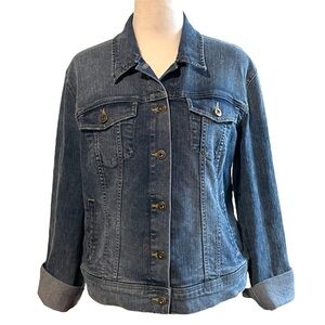 3/$25 Ella Moss Cropped Blue Jean Denim Jacket